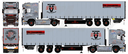 SCANIA R Streamline 4x2 avec remorque bachée 3 essieux – Image 5