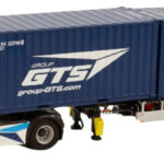 DAF XG 4x2 avec remorque porte container et 2 container 20 pieds