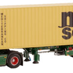 VOLVO FH5 Globetrotter 4x2 ave remorque porte-containers 3 essieux et container 20 pieds