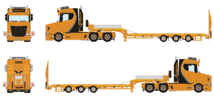 SCANIA T VLASTUIN 6x2 avec remorque porte-engins 3 essieux – Image 5