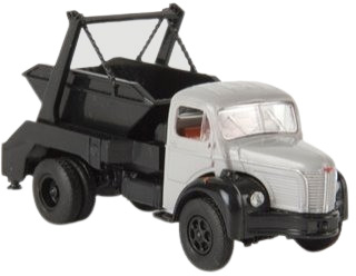 BERLIET GLR 8 4x2 porteur multi-benne, gris et noir – Image 1