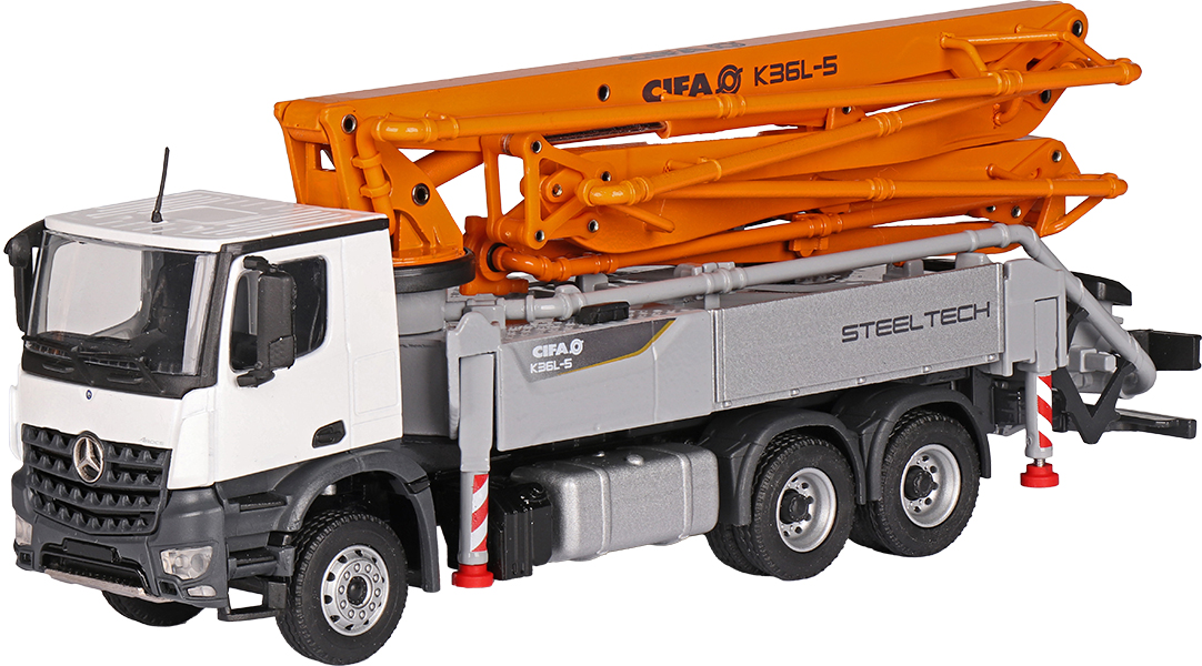 MERDES Arocs 8x4 avec malaxeur et pompe à béton CIFA MK28L MAGNUM