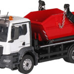 MAN TGS NN 4x2 avec container déposable, rouge et blanc