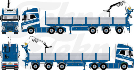 VOLVO FH4 Globetrotter 6x2 avec remorque à briques 3 essieux – Image 5