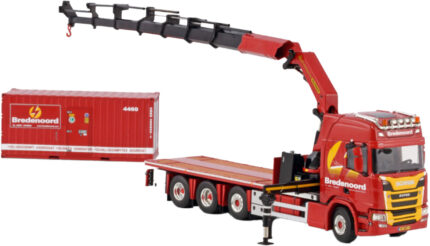 SCANIA R Highline 8x2 plateau avec grue PALFINGER PK65002 et container 20 pieds – Image 3
