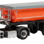 MAN TGS M 4x2 avec benne 3 essieux, orange