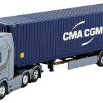 SCANIA S Highline 6x2 avec porte-containers 3 essieux et container 40 pieds