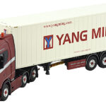 SCANIA S Highline 6x2 avec remorque porte-container et container 40 pieds