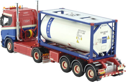SCANIA R SleepCab 4x2 avec remorque porte-container et container citerne 20 pieds – Image 3