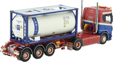 SCANIA R SleepCab 4x2 avec remorque porte-container et container citerne 20 pieds – Image 4
