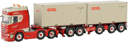 SCANIA R Highline 6x2 combiné porte-container et containers 20 pieds
