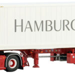SCANIA R Topline 4x2 avec remorque porte-container et container frigo 3 essieux