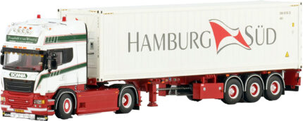 SCANIA R Topline 4x2 avec remorque porte-container et container frigo 3 essieux – Image 3