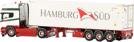 SCANIA R Topline 4x2 avec remorque porte-container et container frigo 3 essieux – Image 4