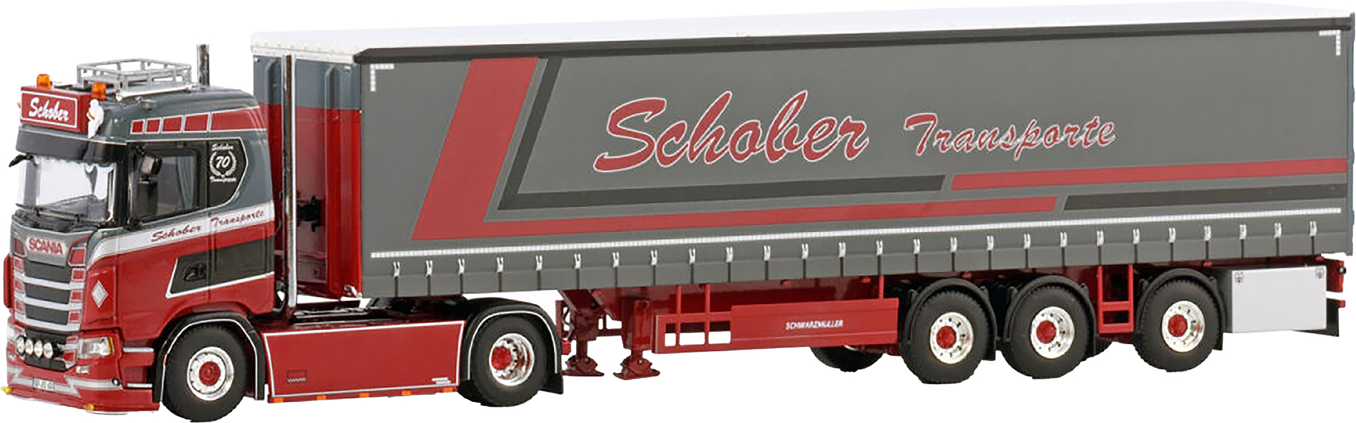 WSI01-4415 SCANIA R Normal 4x2 avec remorque bachée 3 essieux – Image 1