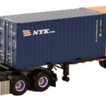 DAF XF Comfort Cab 6x2 avec remorque porte-containers et 2 containers 20 pieds
