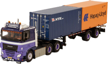 DAF XF Comfort Cab 6x2 avec remorque porte-containers et 2 containers 20 pieds – Image 3