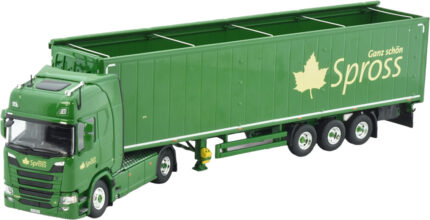 SCANIA R Highline 4x2 avec remorque fond mouvant 3 essieux