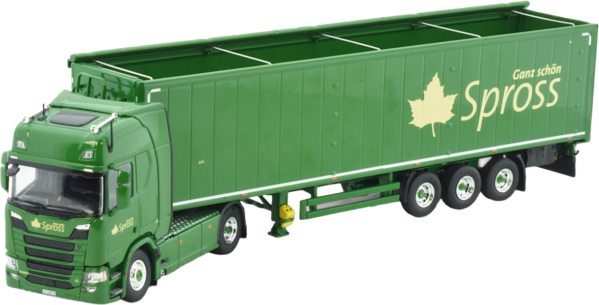 TEKN86013 SCANIA R Highline 4x2 avec remorque fond mouvant 3 essieux – Image 1