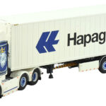 SCANIA R Highline 6x2 avec remorque porte-container et container 40 pieds