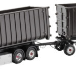 SCANIA S Highline 6x2 porteur et remorque amplirol avec container 40 m3