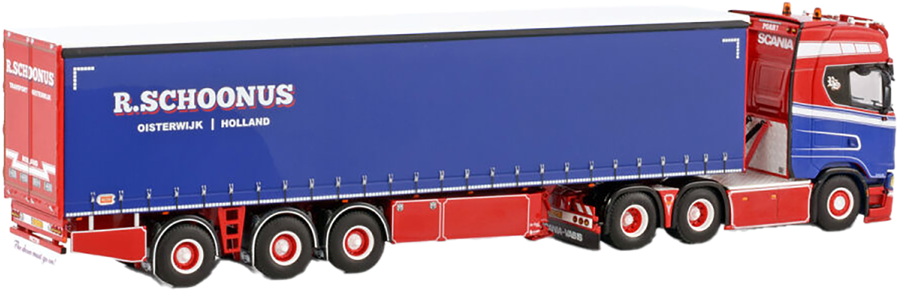 HERPA - Camion Avec Remorque Bâchée 3 Essieux DISSEGNA – SCANIA 142 4x2 - 1/8