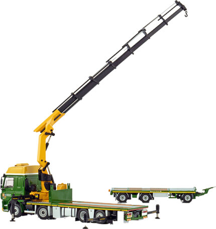 DAF CF SC 8x2 porteur avec grue PALFINGER 65002 et remorque plateau BOERMAN – Image 4
