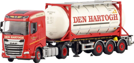DAF XG 4x2 avec remorque porte-container et container citerne – Image 4