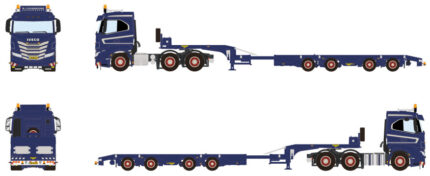 IVECO S-WAY AS Low 6x2 avec remorque porte-engins 4 essieux – Image 5