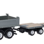IVECO Trakker 6x6 benne avec porte-engins à rampes 2+2 essieux, gris
