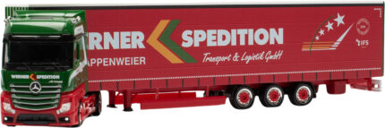 MERCEDES Actros BigSpace 4x2 ave remorque bachée 3 essieux – Image 3