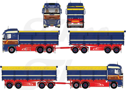 VOLVO FH4 Globetrotter 6x2 combiné porteur et remorque benne – Image 5