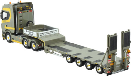 SCANIA S Highline 6x4 avec remorque porte-engins 3 essieux à rampes – Image 3