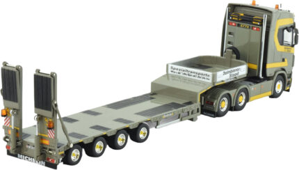 SCANIA S Highline 6x4 avec remorque porte-engins 3 essieux à rampes – Image 4