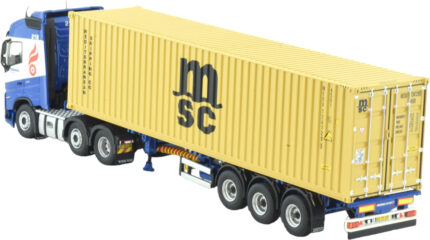 VOLVO FH5 Globetrotter 6x2 avec remorque porte-container 3 essieux et container frigo 40 pieds – Image 3