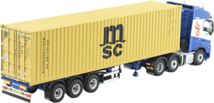 VOLVO FH5 Globetrotter 6x2 avec remorque porte-container 3 essieux et container frigo 40 pieds – Image 4