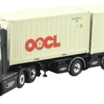 SCANIA R4 6x2 avec remorque porte-containers et 2 containers 20 pieds