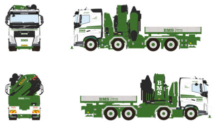 VOLVO FH4 Sleeper Cab 8x4 porteur avec grue PALFINGER PK165.002 – Image 5