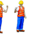 Personage de chantier, 6 pièces