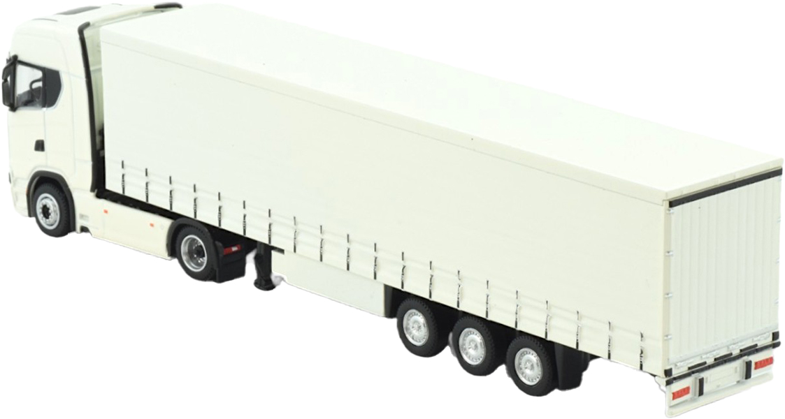 Miniature IVECO S-Way 4x2 avec remorque bâchée 3 Essieux GUSTAV MÄULER