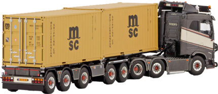 VOLVO FH5 Sleeper Cab 6x2 avec remorque combi porte-containers et 2 containers 20 pieds MSC – Image 3