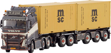 VOLVO FH5 Sleeper Cab 6x2 avec remorque combi porte-containers et 2 containers 20 pieds MSC – Image 4