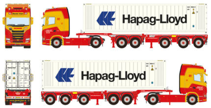 SCANIA S Highline 4x2 avec remorque porte-container et container 40 pieds HAPAG-LLOYD – Image 5