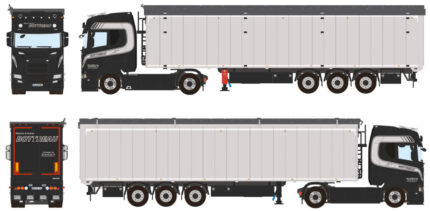 SCANIA S Highline 4x2 avec remorque de vrac 3 essieux – Image 5