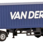 DAF XG 4x2 avec remorque porte-container et container 40 pieds