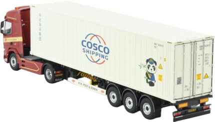 DAF XF 4x2 avec remorque porte-containers et container 40 pieds COSCO – Image 3