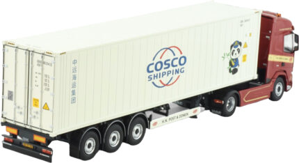 DAF XF 4x2 avec remorque porte-containers et container 40 pieds COSCO – Image 4
