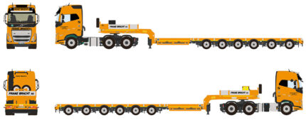 VOLVO FH5 Globetrotter 6x4 avec remorque porte-engins 6 essieux – Image 5