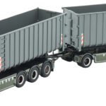 SCANIA R Topline 8x4 Combiné porteur et remorque ampliroll avec 2 containers 40 m3