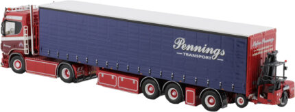 SCANIA R SmallCab 4x2 avec remorque bachée 3 essieux et élévateur – Image 4